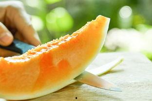 用刀削着吃瓜,夏日清凉美食体验